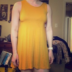 Mustard yellow swing dress